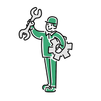 施工する人イラスト